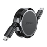 Acefast C13-03 USB-C - USB-C 60W Kabel tiltrækbar - sort