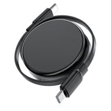 Acefast C13-03 USB-C - USB-C 60W Kabel tiltrækbar - sort