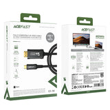 Acefast C1 USB-C/HDMI Videokabel 4K 60Hz HDR 1,8 m - sort