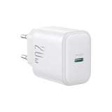 Joyroom JR-TCF20 USB-C PD 20W netværksoplader - hvid + USB-C / USB-C kabel 1m