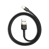 Baseus Cafule Kabel USB Lightning 2,4A 1m (Guld+Sort)