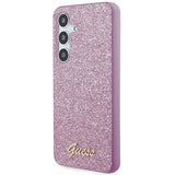 Guess Glitter Script case for Samsung Galaxy S24+ - purple