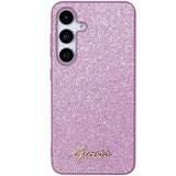Guess Glitter Script case for Samsung Galaxy S24+ - purple