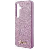 Guess Glitter Script case for Samsung Galaxy S24+ - purple