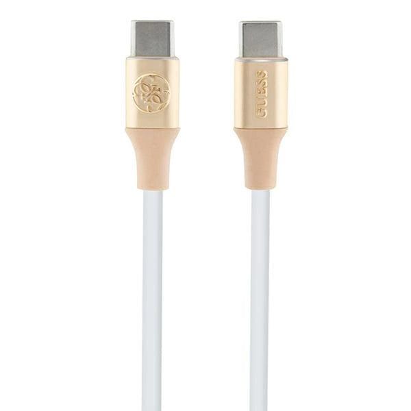 Guess Ebossed Logo USB-C / USB-C Kabel 1,5 m Hurtig opladning - Guld