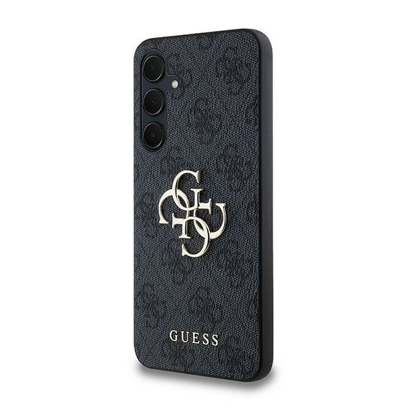 Guess 4G Big Metal Logo-hylster til Samsung Galaxy A35 - sort