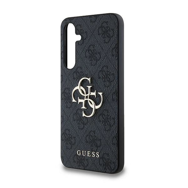 Guess 4G Big Metal Logo-hylster til Samsung Galaxy A35 - sort