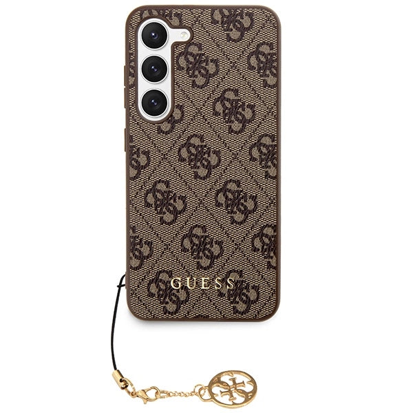 Guess 4G Charms Collection case til Samsung Galaxy A35 - brun