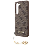 Guess 4G Charms Collection case til Samsung Galaxy A35 - brun