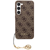 Guess 4G Charms Collection case til Samsung Galaxy A55 - brun