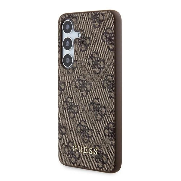 Guess 4G Metal Gold Logo case for Samsung Galaxy A35 - brown