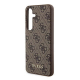 Guess 4G Metal Gold Logo case for Samsung Galaxy A35 - brown