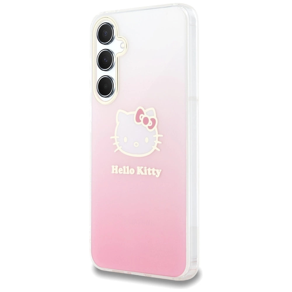 Hello Kitty IML Gradient Electrop Kitty Head case for Samsung Galaxy A55 - pink