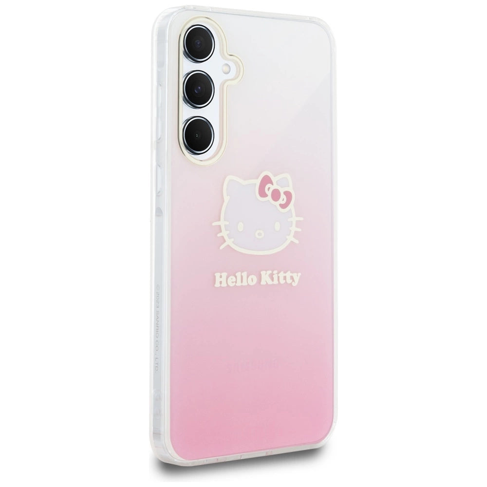 Hello Kitty IML Gradient Electrop Kitty Head case for Samsung Galaxy A55 - pink