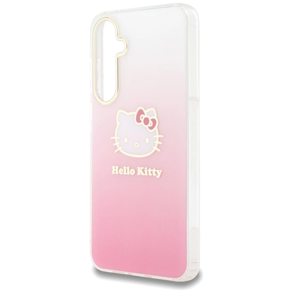 Hello Kitty IML Gradient Electrop Kitty Head case for Samsung Galaxy A55 - pink