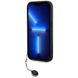 Karl Lagerfeld Saffiano Rhinestones & Charm case for iPhone 15 Pro - black