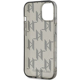 Karl Lagerfeld IML Mono KL Pattern & Cord case for iPhone 15 / 14 / 13 - black