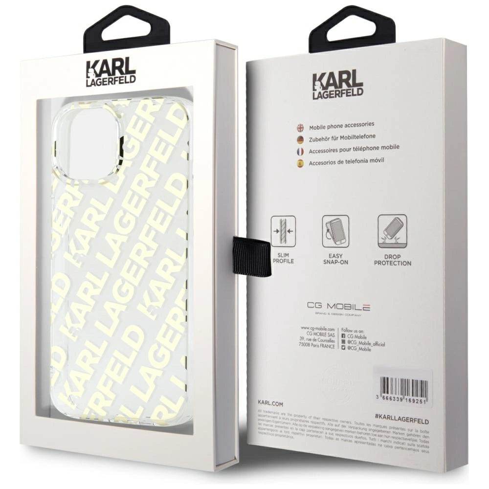 Karl Lagerfeld IML Fullover Logo case for iPhone 15 / 14 / 13 - gold