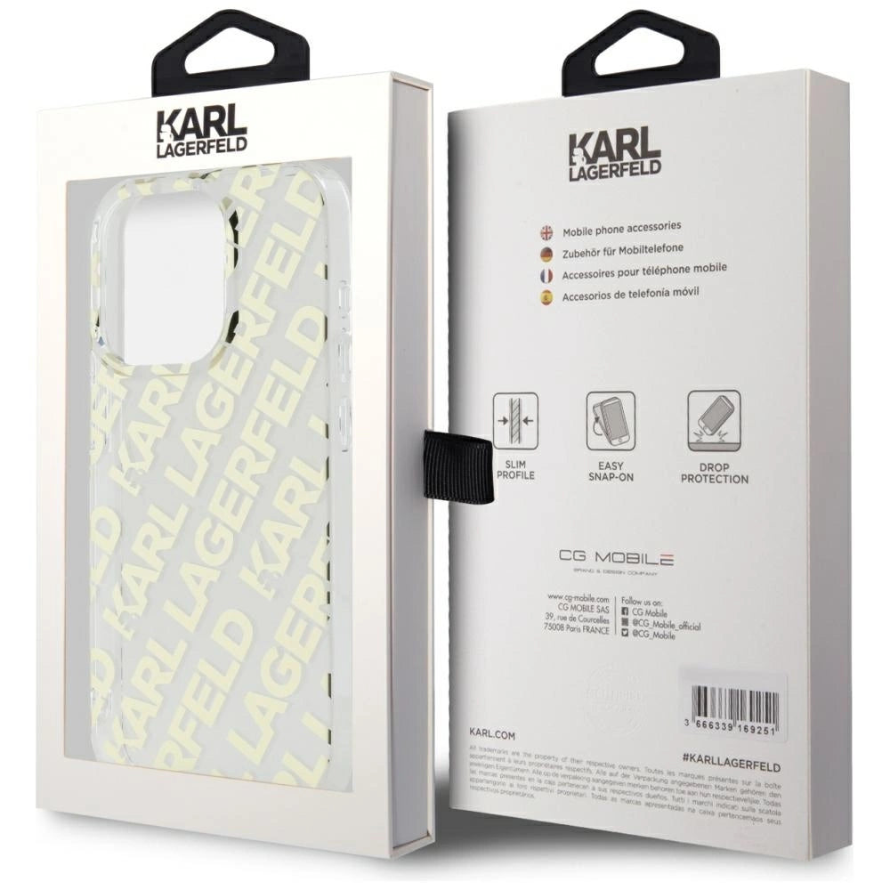 Karl Lagerfeld IML Fullover Logo case for iPhone 15 Pro Max - gold