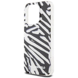 Karl Lagerfeld IML Zebra Pattern & Cord case for iPhone 15 Pro Max - black
