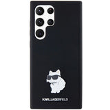 Karl Lagerfeld Silicone Choupette Metal Pin case for Samsung Galaxy S24 Ultra - black