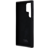 Karl Lagerfeld Silicone Karl&Choupette Metal Pin case for Samsung Galaxy S24 Ultra - black