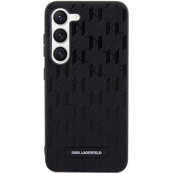 Karl Lagerfeld Saffiano Mono Metal Logo case for Samsung Galaxy S24+ - black