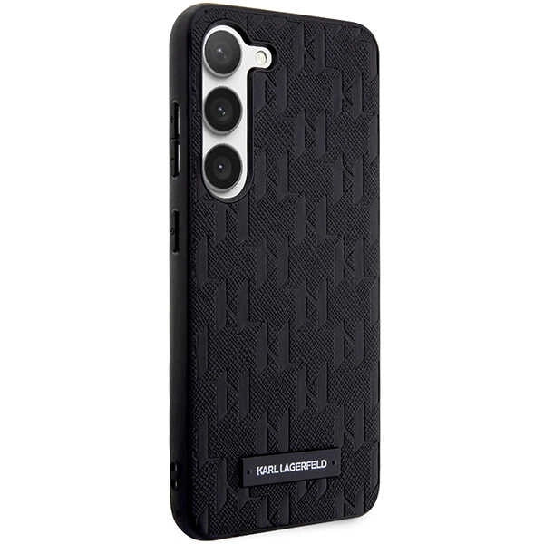 Karl Lagerfeld Saffiano Mono Metal Logo case for Samsung Galaxy S24+ - black