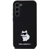 Karl Lagerfeld Silicone Choupette Metal Pin case for Samsung Galaxy S24+ - black