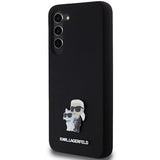 Karl Lagerfeld Silicone Karl&Choupette Metal Pin case for Samsung Galaxy S24+ - black