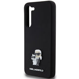 Karl Lagerfeld Silicone Karl&Choupette Metal Pin case for Samsung Galaxy S24+ - black