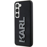 Karl Lagerfeld 3D Rubber Glitter Logo case for Samsung Galaxy S24 - black