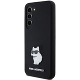 Karl Lagerfeld Silicone Choupette Metal Pin case for Samsung Galaxy S24 - black