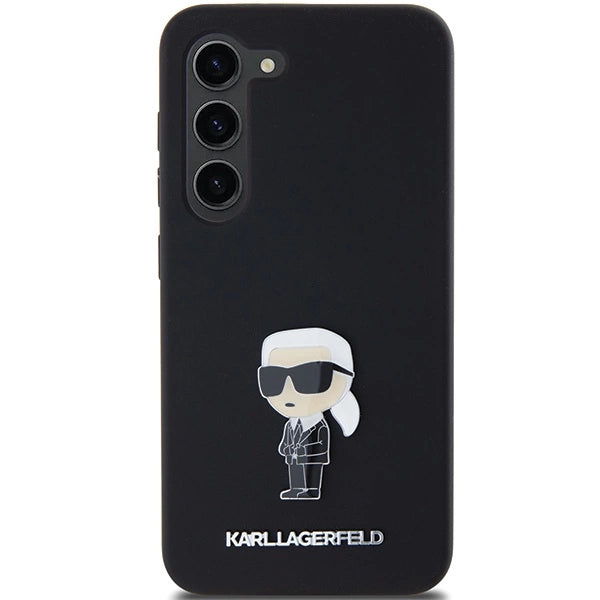 Karl Lagerfeld Silicone Ikonik Metal Pin case for Samsung Galaxy S24 - black