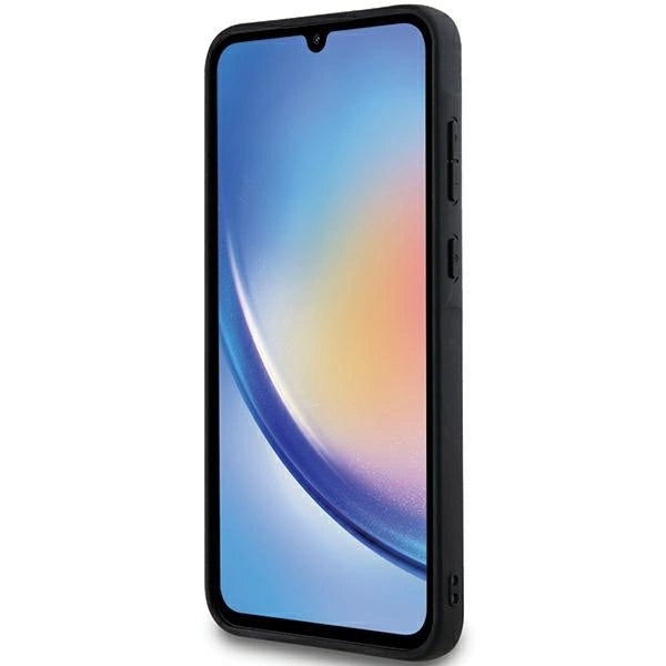 Karl Lagerfeld Fixed Glitter Ikonik Logo Metal Pin case for Samsung Galaxy A35 - silver