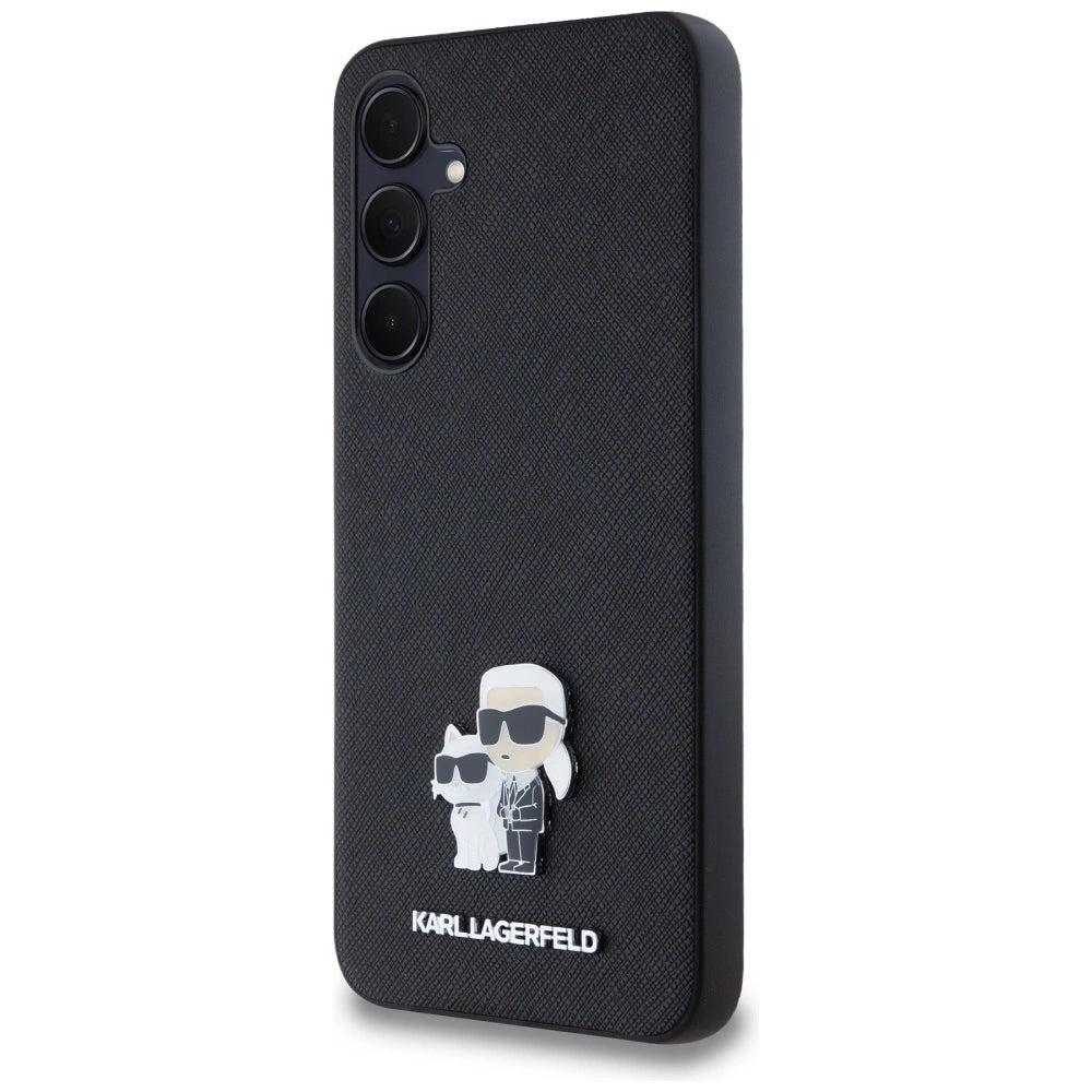 Karl Lagerfeld Saffiano Karl&Choupette Pin case for Samsung Galaxy A35 - black