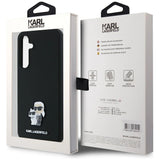 Karl Lagerfeld Silicone Karl&Choupette Metal Pin case for Samsung Galaxy A35 - black