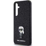 Karl Lagerfeld Fixed Glitter Ikonik Logo Metal Pin case for Samsung Galaxy A55 - black