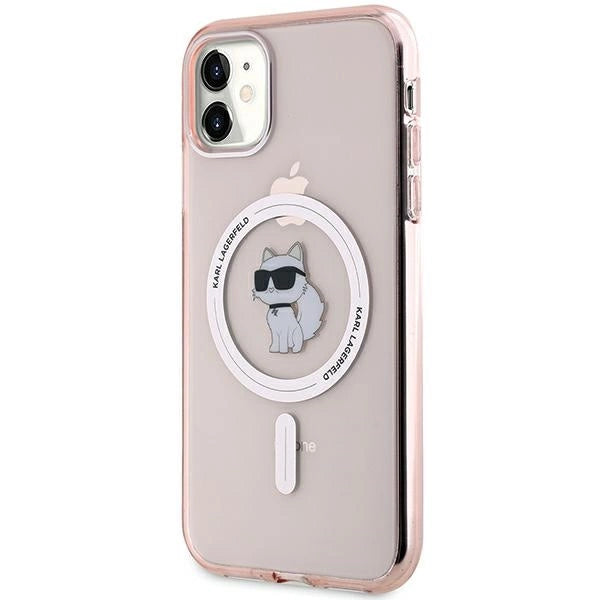 Karl Lagerfeld IML Choupette MagSafe case for iPhone 11 / Xr - pink