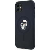 Karl Lagerfeld Silicone Karl&Choupette MagSafe case for iPhone 11 / Xr - black