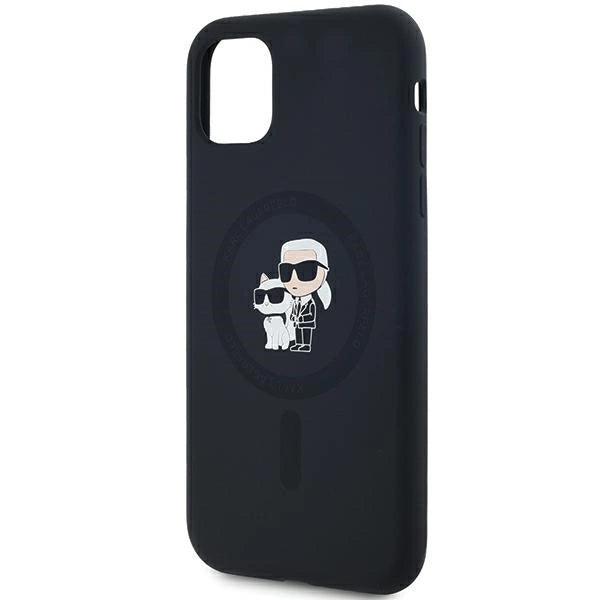 Karl Lagerfeld Silicone Karl&Choupette MagSafe case for iPhone 11 / Xr - black