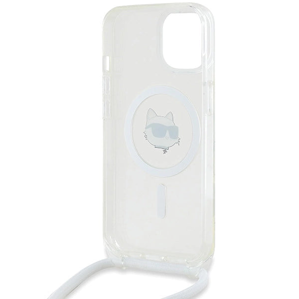 Karl Lagerfeld IML Choupette Head & Cord MagSafe case for iPhone 13 / 14 / 15 - transparent