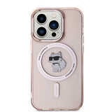Karl Lagerfeld IML Choupette MagSafe case for iPhone 14 Pro - pink