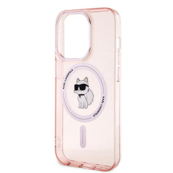 Karl Lagerfeld IML Choupette MagSafe case for iPhone 14 Pro - pink
