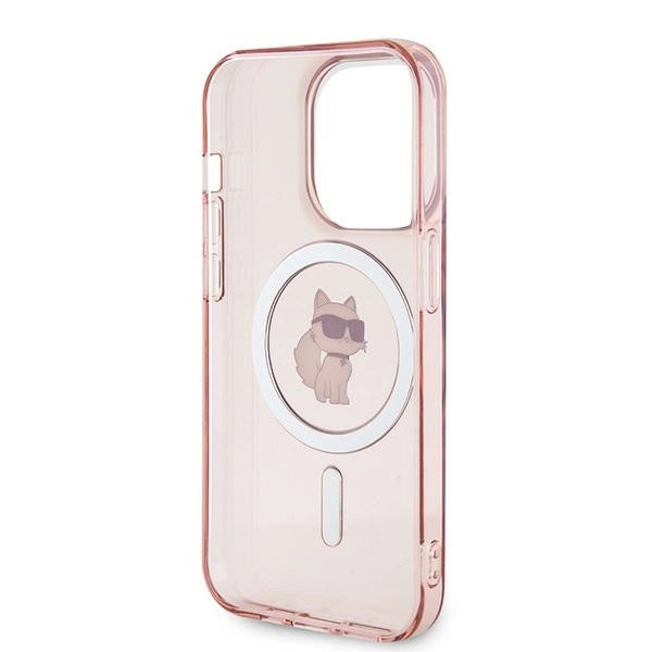 Karl Lagerfeld IML Choupette MagSafe case for iPhone 14 Pro Max - pink
