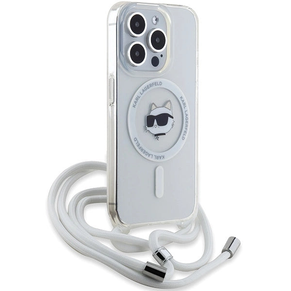 Karl Lagerfeld IML Choupette Head & Cord MagSafe case for iPhone 15 Pro - transparent