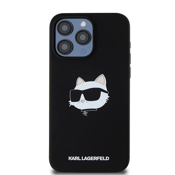 Karl Lagerfeld Silicone Choupette Head MagSafe case for iPhone 15 Pro - black