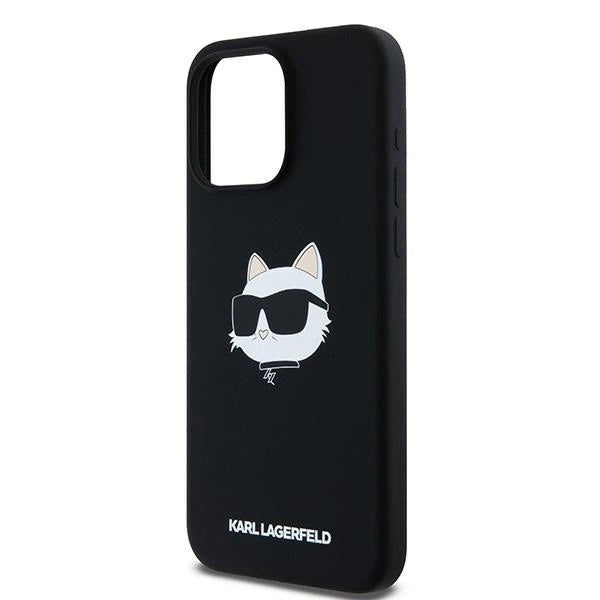 Karl Lagerfeld Silicone Choupette Head MagSafe case for iPhone 15 Pro - black