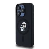 Karl Lagerfeld Silicone Karl&Choupette MagSafe case for iPhone 15 Pro - black