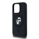 Karl Lagerfeld Silicone Karl&Choupette MagSafe case for iPhone 15 Pro - black